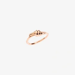 Anello nodo in oro rosa 9K.