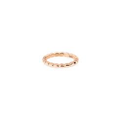 Anello granelli in oro rosa 9K.