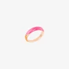 DAC3007 RONDE AFRAG 010 Dodo rondelle ring rose gold plated silver orange pink enamel