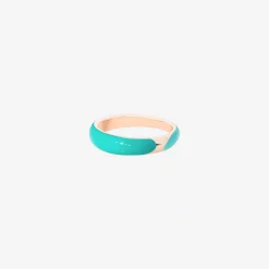 DAC3008 RONDE TURAG 030 Dodo rondelle ring rose gold plated silver turquoise enamel
