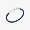 DBC2001 KNOT0 CBLAG 010 Dodo nodo bracelet closure 925 silver thick cord navy blue cotton