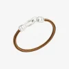 DBC2001 KNOT0 CVOAG 010 Dodo nodo bracelet closure 925 silver thick cord orange green cotton