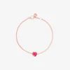 DBC3000 HEART SR09R 010 Dodo heart bracelet rose gold synthetic ruby