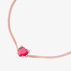 DBC3000 HEART SR09R 020 Dodo heart bracelet rose gold synthetic ruby