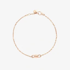Bracciale nodo in oro rosa 9K.