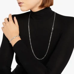 DCC2000 KNOT0 000AG 110 Dodo nodo necklace 925 sterling silver nodo snap hook closure