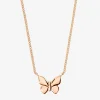 DCC2006 BFLYS 0009R 020 Dodo butterffly necklace 9k rose gold plaquette 9k rose gold