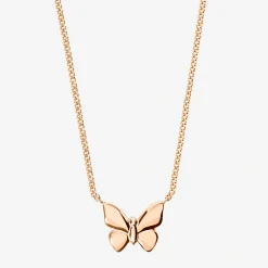Collana farfalla in oro rosa 9K