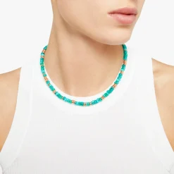 DCC2007 RONDE VERAG 100 Dodo rondelle necklace 18k rose gold plated silver recycled plastic