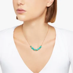 DCC2008 RONDE VERAG 100 Dodo rondelle necklace 18k rose gold plated silver rondelle 18k rose gold plated silver recycled plastic green