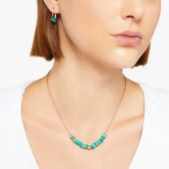 DCC2008 RONDE VERAG 110 Dodo rondelle necklace 18k rose gold plated silver rondelle 18k rose gold plated silver recycled plastic green