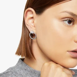 DHC2002 KNOT0 000AG 100 Dodo nodo hoop earring 925 sterling silver large model