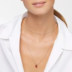 DMB9009 LADYS ERO9R 100 Dodo ladybird charm 9k rose gold red enamel