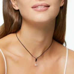 Alternative view of Ciondolo quadrifoglio in oro rosa 9K