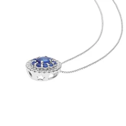 Alternative view of Girocollo in Oro Diamanti e Zaffiri blu