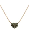 Collana con cuore pavé 4 PL CL 12 5R